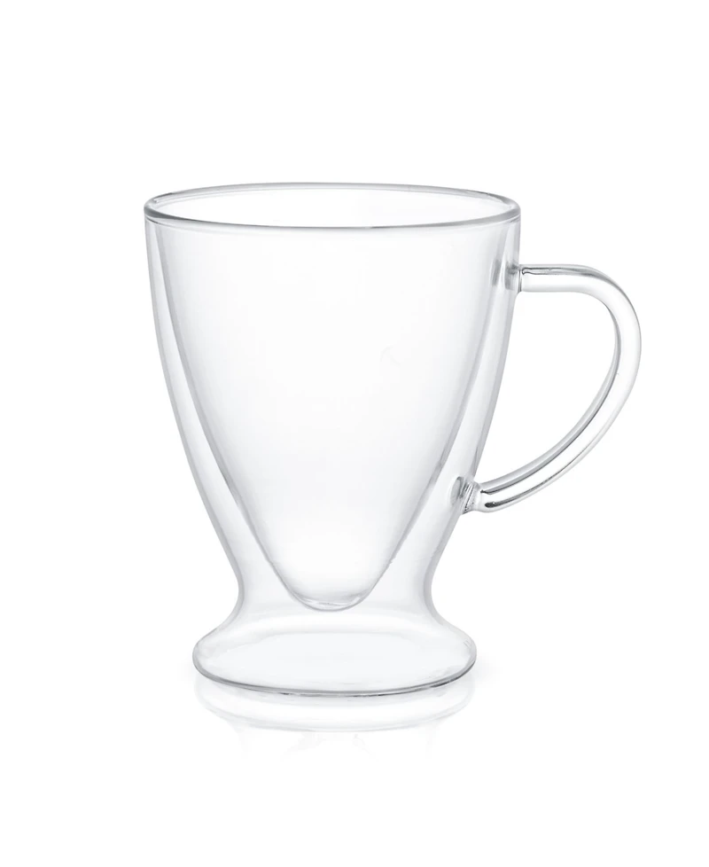 JoyJolt Declan Irish Coffee Double Wall Insulated Mugs, Set of 4