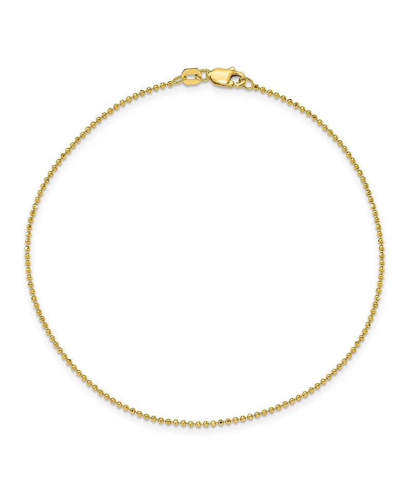 Baby Ball Chain Anklet in 14k Yellow Gold