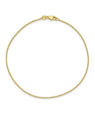 Baby Ball Chain Anklet in 14k Yellow Gold