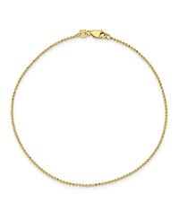 Baby Ball Chain Anklet in 14k Yellow Gold