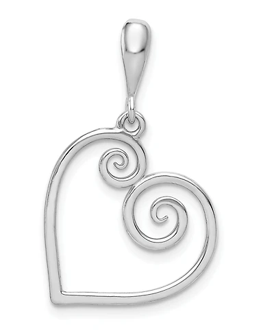 Heart Charm in 14k White or Yellow Gold