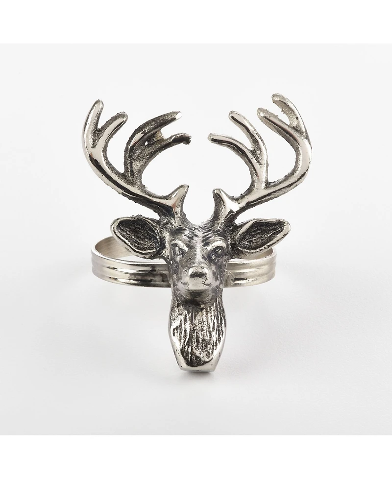 Saro Lifestyle Reindeer Design Napkin Ring, Set of 4