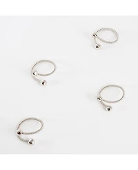 Saro Lifestyle Curled Design Napkin Ring, Set of 4