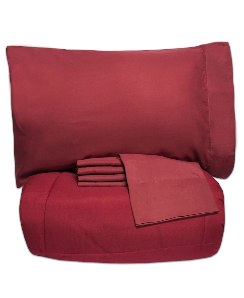 Sweet Home Collection Down Alternative Microfiber 7-Piece Comforter Set, Twin/Twin Xl