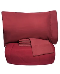 Sweet Home Collection Down Alternative Microfiber 7-Piece Comforter Set, Twin/Twin Xl