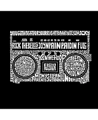 La Pop Art Men's Premium Word T-Shirt - Greatest Rap Hits of The 1980's