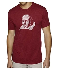 La Pop Art Men's Premium Word T-Shirt - Shakespeare