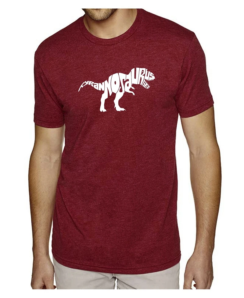 La Pop Art Men's Premium Word T-Shirt - Tyrannosaurus Rex