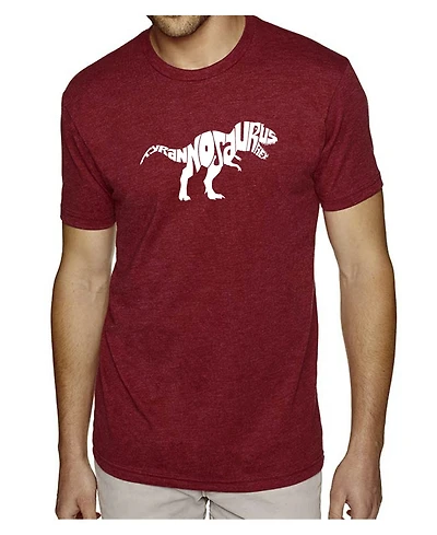 La Pop Art Men's Premium Word T-Shirt - Tyrannosaurus Rex