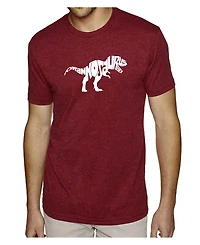 La Pop Art Men's Premium Word T-Shirt - Tyrannosaurus Rex