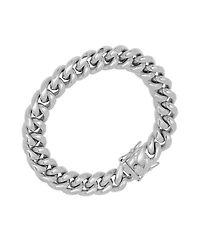 Steeltime Men's Stainless Steel Miami Cuban Chain Link Style Bracelet with 12mm Box Clasp Bracelet