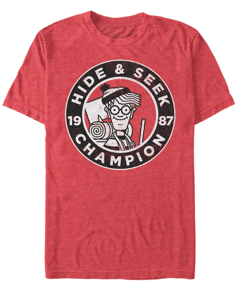 Where's Waldo? Men's Hide And Seek Champion Short Sleeve T-Shirt