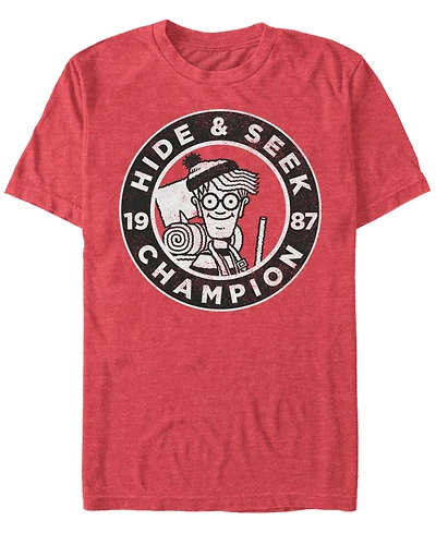 Where's Waldo? Men's Hide And Seek Champion Short Sleeve T-Shirt