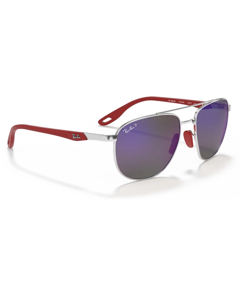 Ray-Ban Men's Polarized Sunglasses, RB3659M Scuderia Ferrari Collection 57