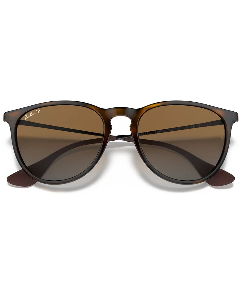 Ray-Ban Unisex Polarized Erika Sunglasses, RB4171F Low Bridge Fit
