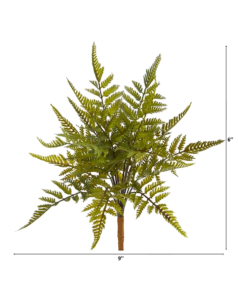 Nearly Natural 6" Fern Artificial Plant, Set of 6