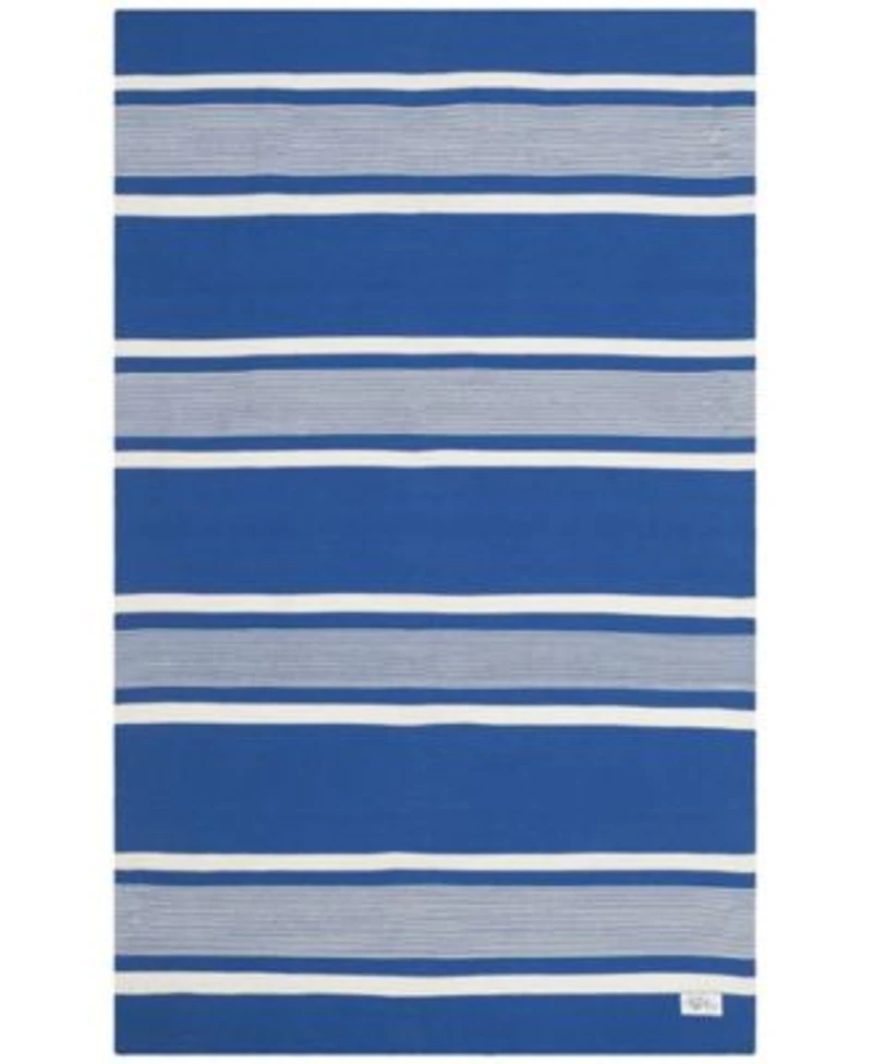 Lauren Ralph Lauren Hanover Stripe LRL2461C Blue Outdoor Area Rug Collection