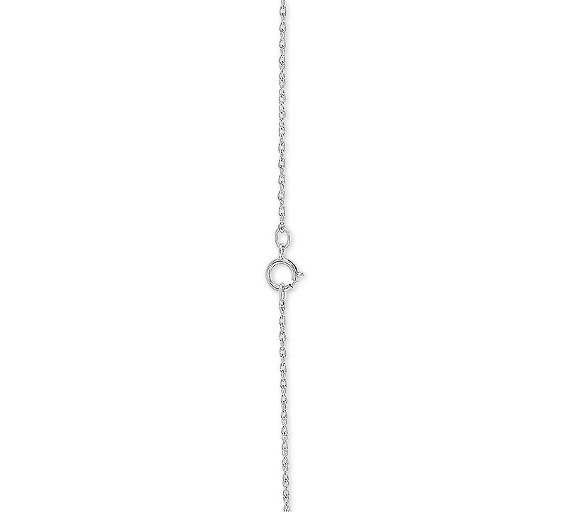 Mom Diamond Heart Necklace in Sterling Silver and 14k Gold (1/10 ct. t.w.)