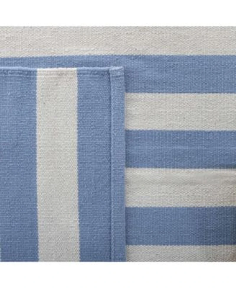 Lauren Ralph Lauren Ludlow Stripe Lrl7350b Chambray Area Rug Collection