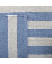 Lauren Ralph Lauren Ludlow Stripe Lrl7350b Chambray Area Rug Collection