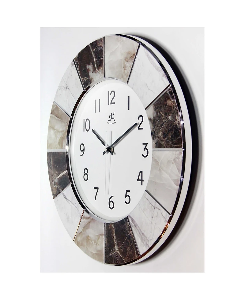Infinity Instruments Modern Marble Wall Clock