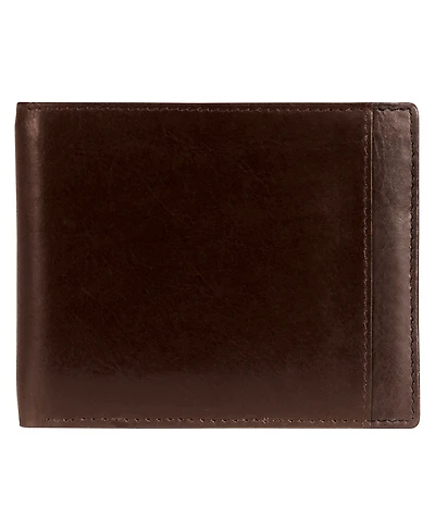 Mancini Casablanca Collection Men's Rfid Secure Center Billfold with Removable Center Wing Passcase