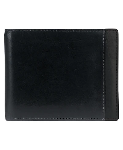 Mancini Casablanca Collection Men's Rfid Secure Center Billfold with Removable Wing Passcase