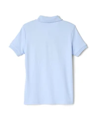 French Toast Big Girls Short Sleeve Picot Collar Interlock Polo Shirt