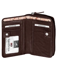 Mancini Casablanca Collection Rfid Secure Small Clutch Wallet