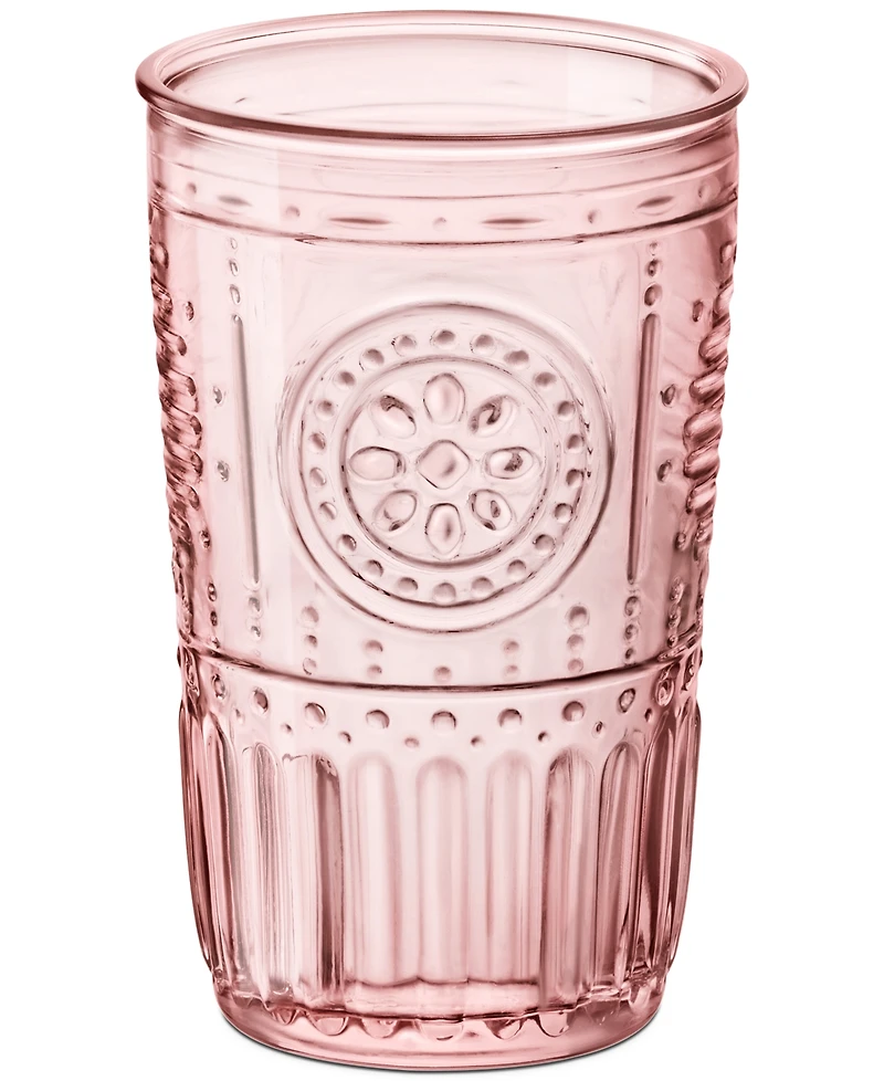 Bormioli Rocco Light Pink Romantic Water Glass, Set of 4