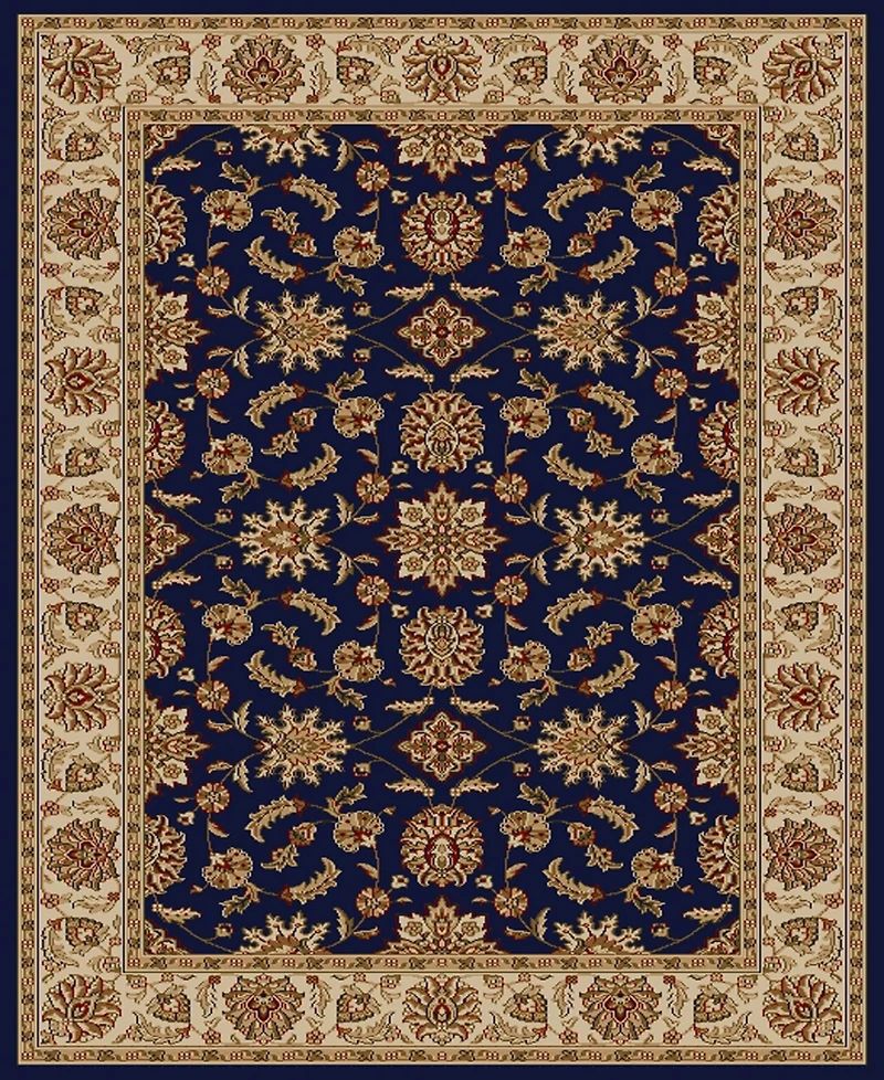 Closeout! Km Home 1592/1081/Navy Pesaro Blue 5'5" x 7'7" Area Rug