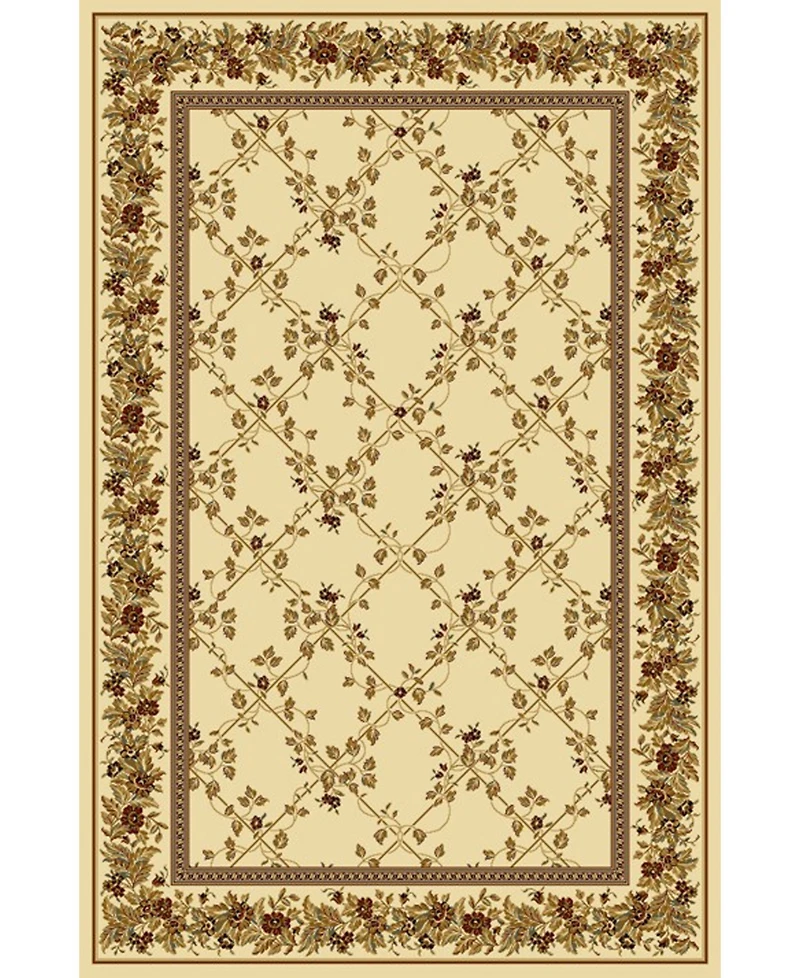Closeout! Km Home 1427/1711/Ivory Navelli Ivory 5'5" x 8'3" Area Rug