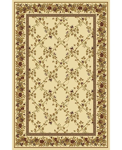 Closeout! Km Home 1427/1711/Ivory Navelli Ivory 5'5" x 8'3" Area Rug