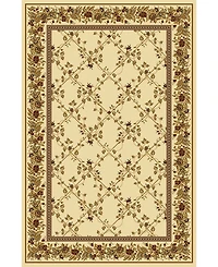 Closeout! Km Home 1427/1711/Ivory Navelli Ivory 5'5" x 8'3" Area Rug