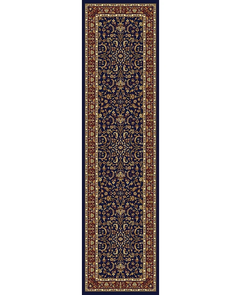 Closeout! Km Home //Navy Navelli Blue 2'2" x 8' Runner Rug