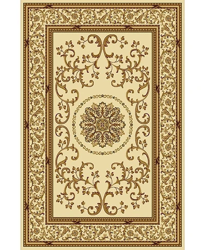 Closeout! Km Home 1419/1311/Ivory Navelli Ivory 5'5" x 8'3" Area Rug