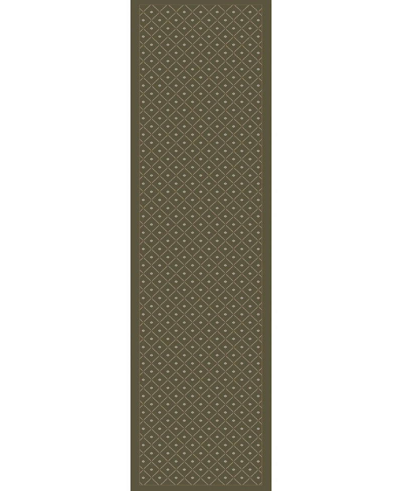 Closeout! Km Home 782/1514/Sage Pesaro Green 2'2" x 7'7" Runner Rug