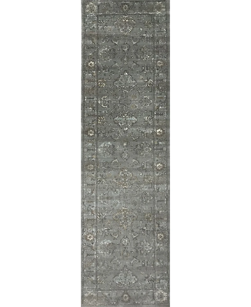 Closeout! Km Home /0033/Gray Cantu Gray 2'2" x 7'7" Runner Rug