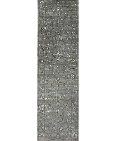 Closeout! Km Home 3562/0033/Gray Cantu Gray 2'2" x 7'7" Runner Rug