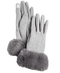 Marcus Adler Women's Faux Fur Cuff Jersey Touchscreen Glove