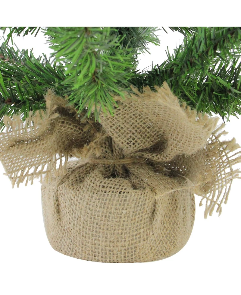 Northlight 28" Balsam Pine Artificial Christmas Tree in Burlap Base - Unlit
