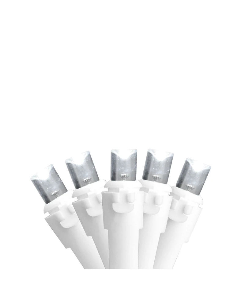 Northlight Set of 50 Pure White Led Wide Angle Christmas Lights on White Wire