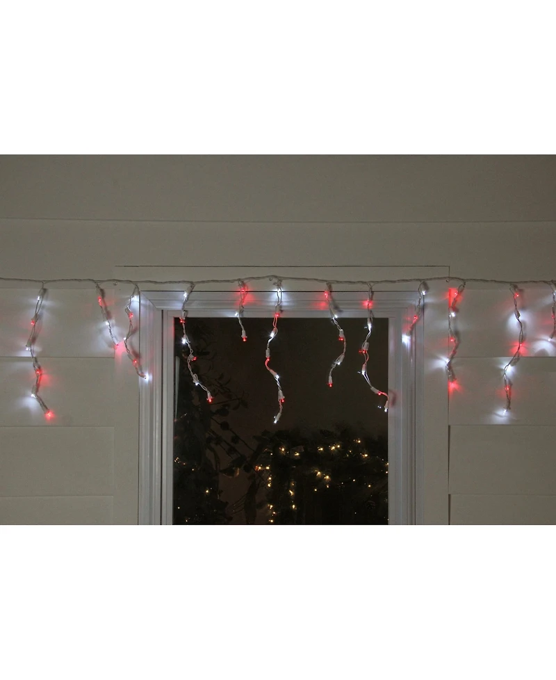 Northlight Set of 100 and Pure White Led Wide Angle Icicle Christmas Lights