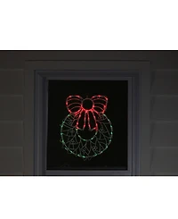 Northlight 18" Lighted Wreath Christmas Window Silhouette Decoration