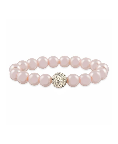 Macy's Imitation Pearl with a Crystal Stretchy Bracelet