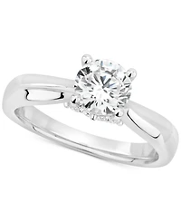Gia Certified Diamond Solitaire Engagement Ring (1-1/2 ct. t.w.) in 14k White Gold