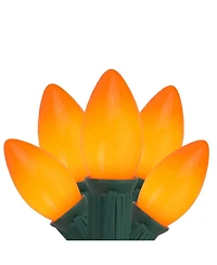 Northlight Set of 25 Opaque Orange C9 Christmas Lights - Green Wire