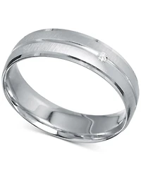 Men's Diamond Accent Band 14k White Gold