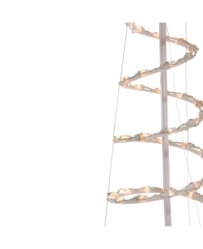 Northlight 6' Clear Lighted Spiral Cone Tree Outdoor Christmas Decoration