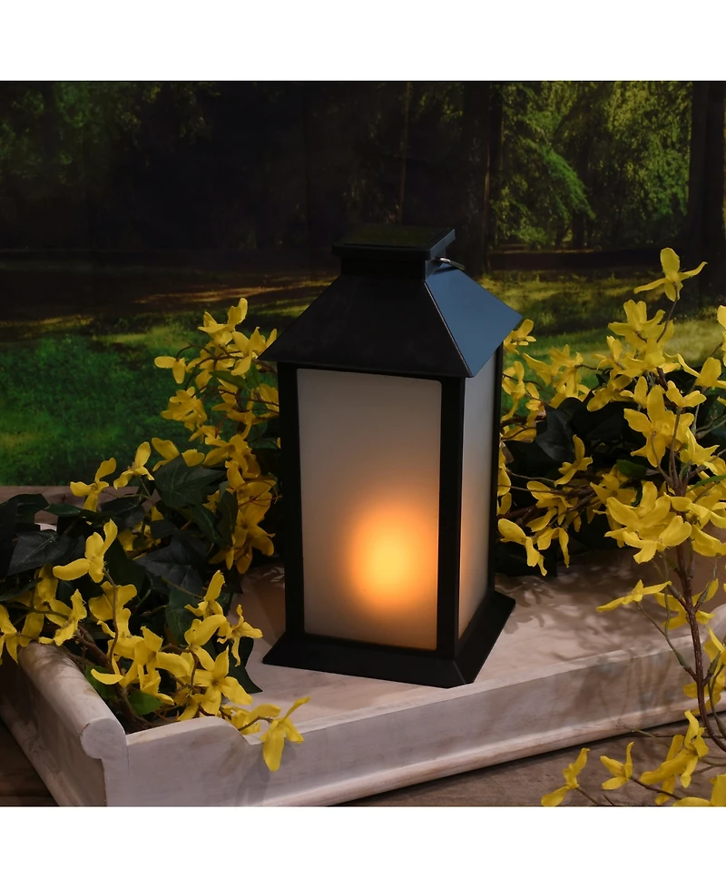 Lumabase Solar Powered Flame Effect Lantern